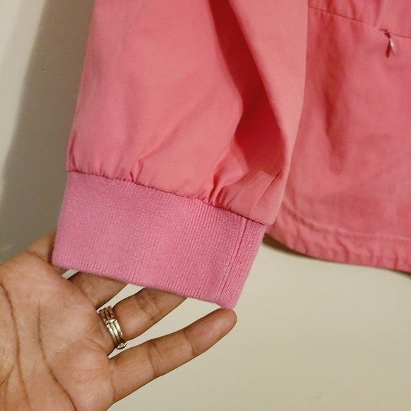 Lilly Pulitzer | Women's Pink V-Neck Zipper Sleeves Jacket (Size Medium) - Picture 7 of 14